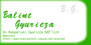 balint gyuricza business card